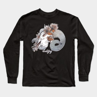 MorbidiTea - Earl Grey with Ram Skull Long Sleeve T-Shirt